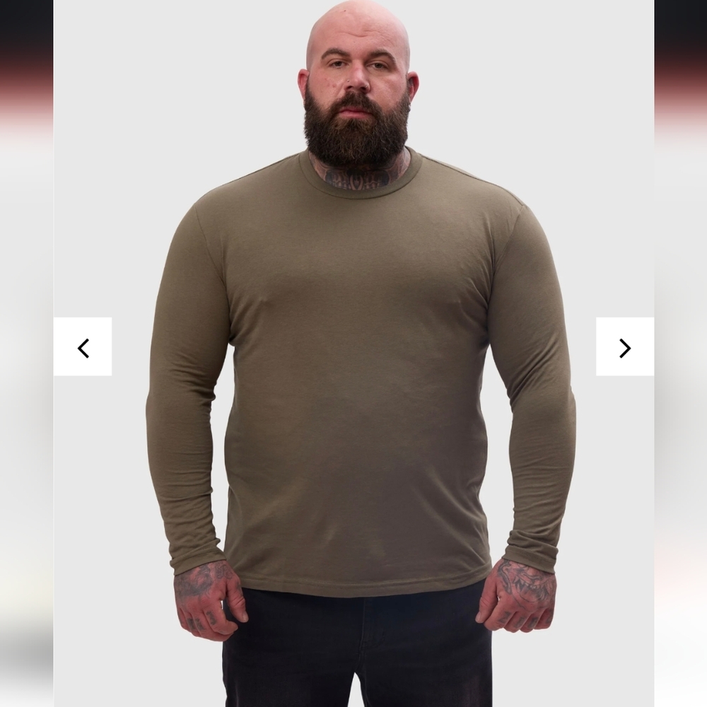 Built Different Khaki Long Sleeve- 6XL